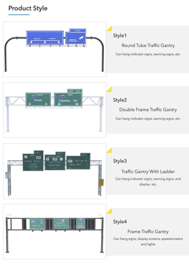 Outdoor steel road gantry traffic frame express way highway traffic singal camera gantry.png